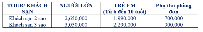 Bảng giá tour đà lạt săn mây 3n3d